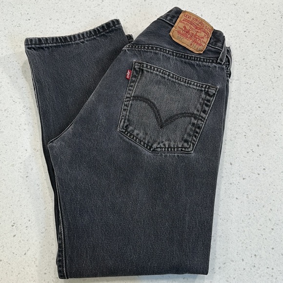 ❗️Sold! Levi’s Black Button Fly Jeans Size W 35 L 32 - Picture 2 of 8